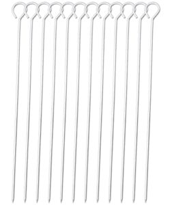 12 inch barbecue skewers metal bbq sticks,12pack stainless steel square skewer,kebob,kabob sets for grill outings cooking (bbq skewers square 12inch-12p)