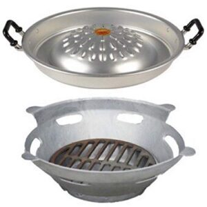 Aluminum Thai Lao Korean Charcoal Barbecue Stove +BBQ Grill Topper30cm 12" Made Thailand