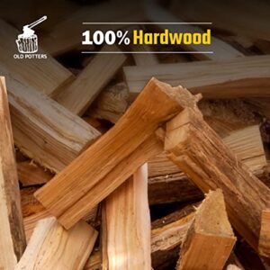 Old Potters Kiln Dried Firewood - Hickory, 1100 Cu. in, 18-20 Logs~ 8" x 2.5" Logs.