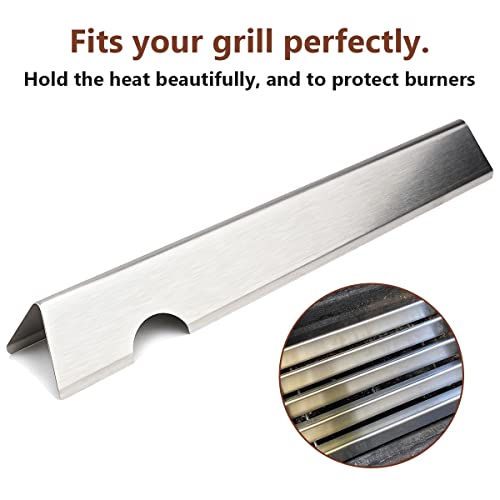 Uniflasy 66033 Stainless Steel Flavorizer Bars for Genesis II/LX 400, Genesis II E410, E435, S435 (2017 and Newer) Series Gas Grills 17 inch Heat Plates Flavor Bar for Weber 66796 66797