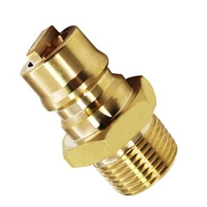 MENSI 3/4" Brass Male Quick Connect Plug Fittings Fits Dual Fuel Generator Regulator Exits Convert to Connect Natural Quick Connect Hose