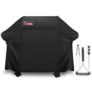 kingkong gas grill cover 7553 | 7107 cover for weber genesis e and s series gas grills includes grill brush, tongs and thermometer