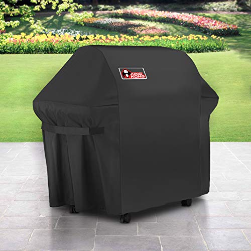 Kingkong Gas Grill Cover 7553 | 7107 Cover for Weber Genesis E and S Series Gas Grills Includes Grill Brush, Tongs and Thermometer