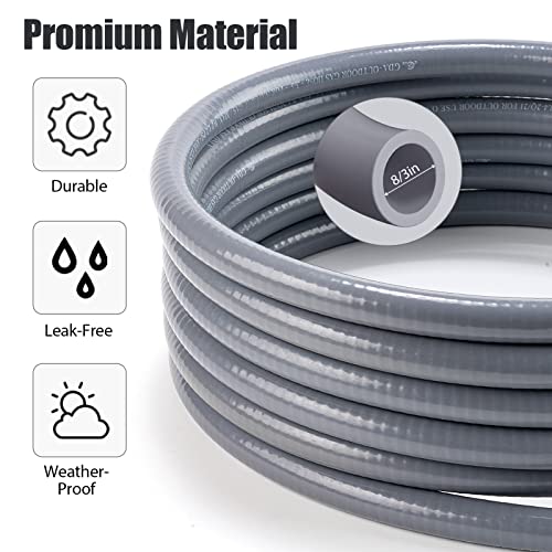 LGQIEM 15FT Natural Gas Hose - Natural Gas Hose Conversion Kit 3/8"-18NPT quick Disconnect Extra 3/8" Female Flare Easy to Connect Suitable for Gas Grills, Fire Pit, Portable Generator, Patio Heater