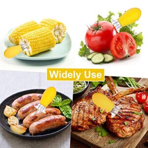 Corn Holders, 16Pcs/8 Pairs Stainless Steel Corn On The Cob Sweetcorn Corn Skewers, Interlocking Double Fork for BBQ Camping Outdoor Kitchen Tool