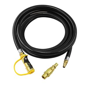 MENSI 12 Feet RV Shut-Off Quick Connect Disconnect Propane Hose Conversion Kit for Weber Q Series, Weber Traveller Grill