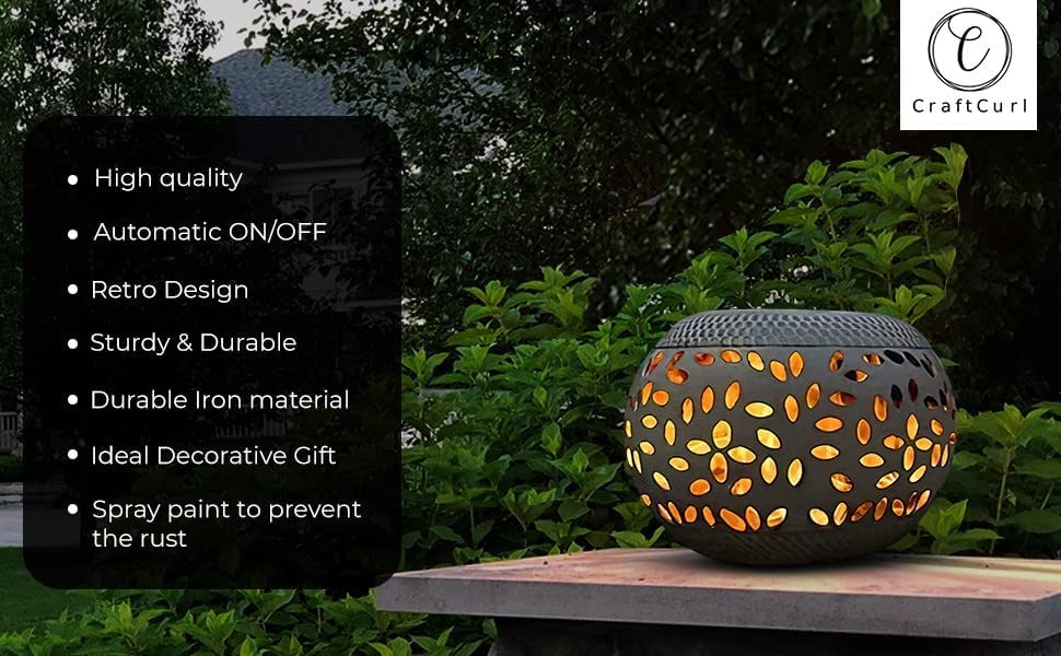 Solar Table Lantern Outdoor Indoor Waterproof - Dancing Flickering Flame Powered LED White Metal Desktop Decorative lamp auto on/Off Lightening Dusk to Dawn for Desk Patio Garden Pathway Garden Yard