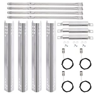 aibabcue grill replacement parts for charbroil 463347418, 463347017, 463342119, 463376017, 463335517, 463332718 gas grill, stainless steel heat plate, grill burner for 463347418 charbroil grill parts