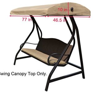 ALISUN Replacement Canopy Top for GT Porch Swing Model #GCS00229C (Will Not Fit Any Other Swing)