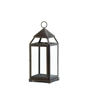 bronze modern candle lantern - 18 inches