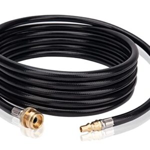 JOHAHTANG Rv Propane Quick Connect Hose for Grill 15FT Quick Connect Propane Hose Replacement for 1 LB Throwaway Bottle Connects 1 LB Portable Appliance to RV - 1/4 Full Flow Quick-Connect Male Plug