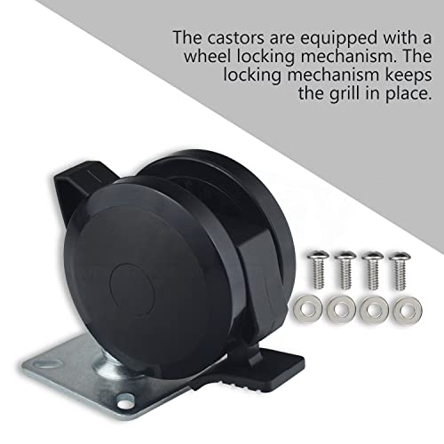 69828 Locking Caster Compatible with Weber Spirit 200/300 Series Gas Grills (2013-2017/2019) with"Up Front" Controls for Spirit 200/300 Series Grills - Wheel Locking Mechanism