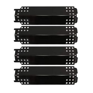hongso ppc0014 (4 pack) porcelain steel heat plate shields replacement for charbroil 463436215 463436214 463436213, thermos 466360113 gas grill, g432-0096-w1