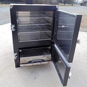Backwoods Chubby 3400 22.5 x 20 x 31.5 Inch Portable Outdoor Cooking Charcoal BBQ Meat Water Smoker, Black
