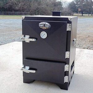 Backwoods Chubby 3400 22.5 x 20 x 31.5 Inch Portable Outdoor Cooking Charcoal BBQ Meat Water Smoker, Black