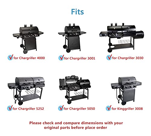 Uniflasy Grill Cooking Grates for Chargriller 5050, 2121, 2123, 2222, 2828, 3001, 3008, 3725, 3030, 4000, 5252, King Griller 3008, 5252, 3 Pack 19 3/4 Inch Char Griller Duo 5050 Grids