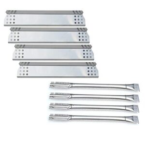 direct store parts kit dg173 replacement 16 15/16 inch burner for kitchen aid 720-0733a,4 burner gas grill burner,heat plate (stainless steel burner + stainless steel heat plate)