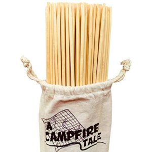 the ultimate marshmallow roasting sticks premium bamboo extra long 36 inches 5mm thick heavy duty wooden skewers perfect for smores hot dogs kebab campfire fire pit camping cooking 110 pieces safe