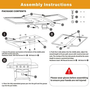 GARNETIN Grease Tray with Drip Pan for 4/5 Burner Outdoor Gas Grill Models from Dyna Glo, Nexgrill, Expert Grill, Kenmore, BHG and More - 304 Stainless Steel Grill Replacement Parts (24"-30")