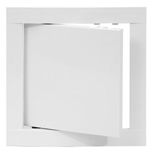 6" x 6" white access panel door opening flap cover plate - plumbing, electricity, alarm wall access panel for drywall - box door lock - door latch - size/color (6 x 6, white)