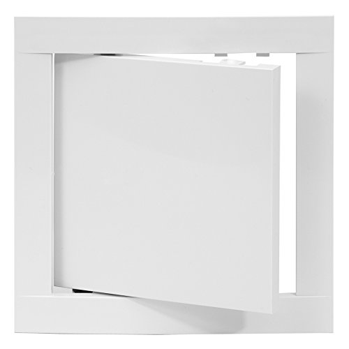 6" x 6" White Access Panel Door Opening Flap Cover Plate - Plumbing, Electricity, Alarm Wall Access Panel for Drywall - Box Door Lock - Door Latch - Size/Color (6 x 6, White)