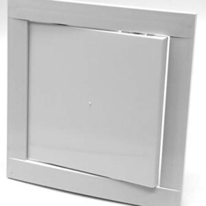 6" x 6" White Access Panel Door Opening Flap Cover Plate - Plumbing, Electricity, Alarm Wall Access Panel for Drywall - Box Door Lock - Door Latch - Size/Color (6 x 6, White)