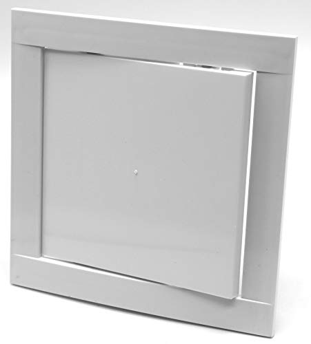 6" x 6" White Access Panel Door Opening Flap Cover Plate - Plumbing, Electricity, Alarm Wall Access Panel for Drywall - Box Door Lock - Door Latch - Size/Color (6 x 6, White)