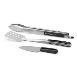 biolite, prep & grill roll-up cooking utensil kit for kitchen, bbq, camping and grilling
