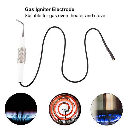 Ranvo Igniter Electrode, Durable BBQ Igniter Kit, Sturdy Ceramic + Ferrochrome Aluminum Material for Gas Oven Stove Heater Home