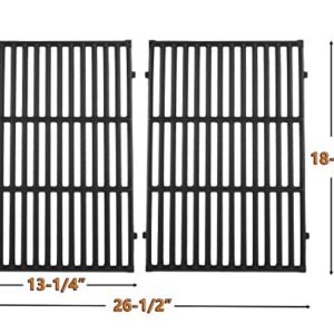 66096 Cast Iron Cooking Grates and 66796 Flavorizer Bars for Weber Genesis II 600 Series Genesis II E-610 S-610 Genesis II LX E-640 S-640 Gas Grills, 11 Pcs Heat Plates Replace for Weber 91611, 66034