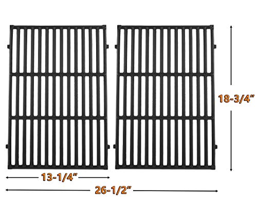 66096 Cast Iron Cooking Grates and 66796 Flavorizer Bars for Weber Genesis II 600 Series Genesis II E-610 S-610 Genesis II LX E-640 S-640 Gas Grills, 11 Pcs Heat Plates Replace for Weber 91611, 66034