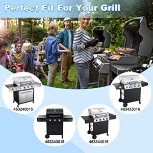 Grill Replacement Parts for Charbroil Advantage Series 4 Burner 463344015, 463343015, 463433016 Gas Grills, Stainless Pipe Burner, Heat Plate Tent Shield, Adjustable Carryover Tube, Grill Igniters