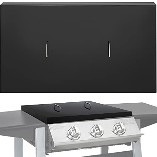 VEVOR Griddle Lid Cover, Work with 28" Blackstone Griddle, Powder Coated Black Carbon Steel Flat Top Griddle Cover, Griddle Cover with Heatproof Handle for Outdoor Griddle