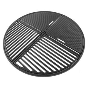 21.5” Cast Iron Grill Grate for Weber Original Kettle Premium 22" Charcoal Grill and Smokers, Replacement for Weber 22" Performer Premium Grill, Two types of cooking surfaces, Modular Fits 22" Grills