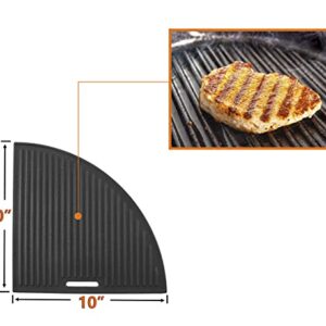 21.5” Cast Iron Grill Grate for Weber Original Kettle Premium 22" Charcoal Grill and Smokers, Replacement for Weber 22" Performer Premium Grill, Two types of cooking surfaces, Modular Fits 22" Grills