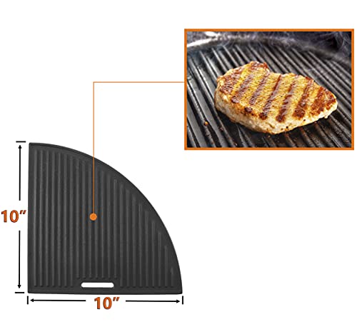 21.5” Cast Iron Grill Grate for Weber Original Kettle Premium 22" Charcoal Grill and Smokers, Replacement for Weber 22" Performer Premium Grill, Two types of cooking surfaces, Modular Fits 22" Grills