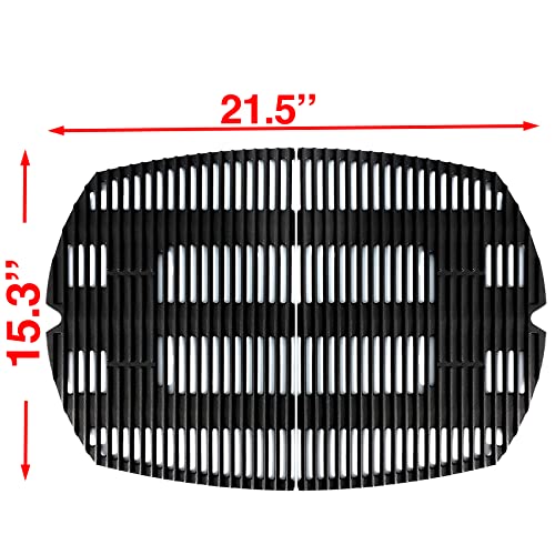 7645 Grate Replacement Parts for Weber Q200 Q220 Q2000 Q2400 Series Grill 396000 396002 53060001 54060001 566002 Accessories 2PCS 65811 Cast Iron Cooking Grid