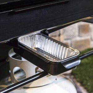 Char-Broil 20602108 Patio Bistro TRU-Infrared Electric Grill, Graphite & 9328812P06 Aluminum Disposable Grill Drip pan, (10-Pack), Silver