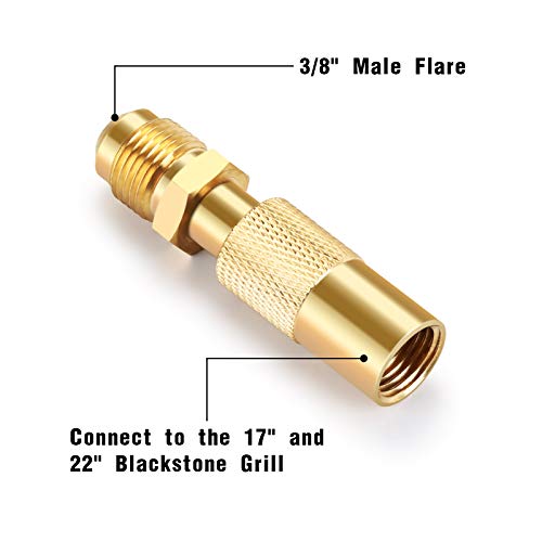 WADEO 12FT RV Quick Connect Propane Hose for RV to Grill, Propane Adapter Fitting with Propane Extension Hose for Blackstone 17"/22" Griddle