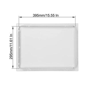 12" x 16" Inch Access Panel Door - Steel for Indoor Use - Opening Flap Cover Plate - Box Door Lock - Door Latch - Inspection Hatch - White Polymer Coating - Intended for Walls and Ceilings