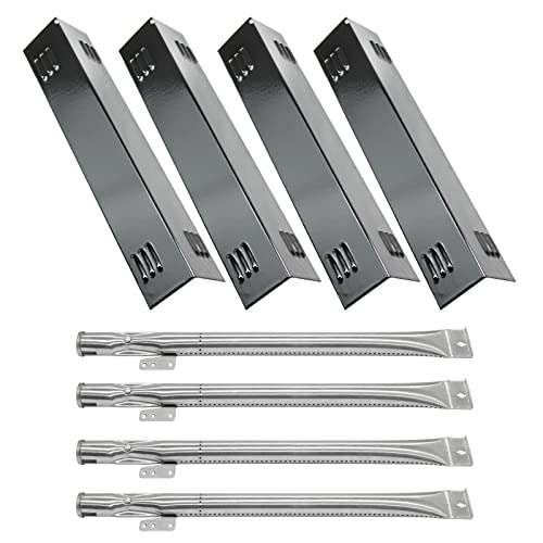 Hongso 15 13/16" Grill Heat Plates and 16 15/16" Pipe Burners for Dyna-Glo M486GMDG14, DGF487GRP, DGF486GSP, M486RDDG14, M486BBDG14 Grill Models