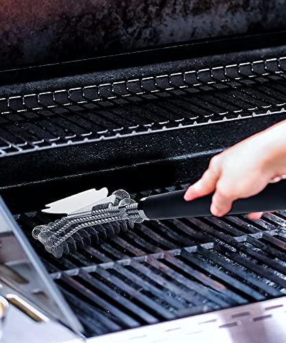 18inch Grill Brush and Scraper Bristle Free - BBQ Brush for Grill Cleaning Stainless Grill Cleaning Brush BBQ Grill Accessories Tools- Gifts for Men Dad