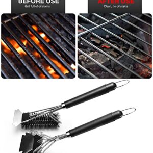 18inch Grill Brush and Scraper Bristle Free - BBQ Brush for Grill Cleaning Stainless Grill Cleaning Brush BBQ Grill Accessories Tools- Gifts for Men Dad