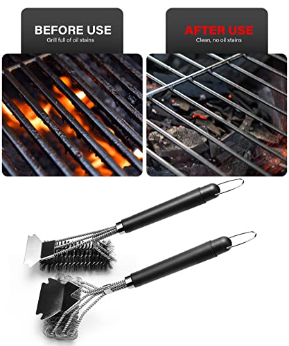 18inch Grill Brush and Scraper Bristle Free - BBQ Brush for Grill Cleaning Stainless Grill Cleaning Brush BBQ Grill Accessories Tools- Gifts for Men Dad