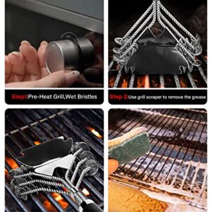 18inch Grill Brush and Scraper Bristle Free - BBQ Brush for Grill Cleaning Stainless Grill Cleaning Brush BBQ Grill Accessories Tools- Gifts for Men Dad