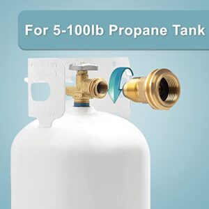 SHINESTAR POL to QCC1 Propane Tank Adapter - Old to New, 100 lb LP Tank Valve to Type-1 Fitting, Solid Brass
