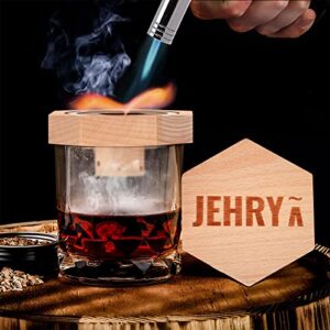 Cocktail Smoker Kit, JEHRYA Smoking infuser Old Fashion Smoker Kit with 6 Wood Chips for Whiskey/Bourbon/cocktails/Wine, with Torch (No Butane)