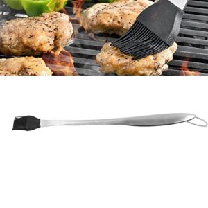 Basting Brush, 17.7 in Multipurpose Stainless Steel Long Handle Basting Brush Oil Spread Brush Heat Insulation Anti‑Scalding Cooking Brush for Pastry Sauce BBQ Grill