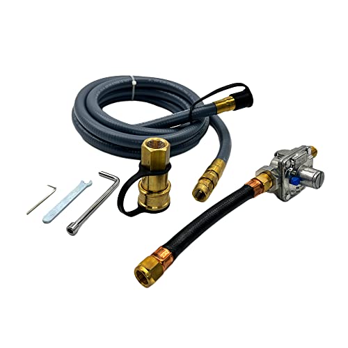 KitchenAid 710-0003 Natural Gas Hose and Regulator for Gas Grill Conversion Gray