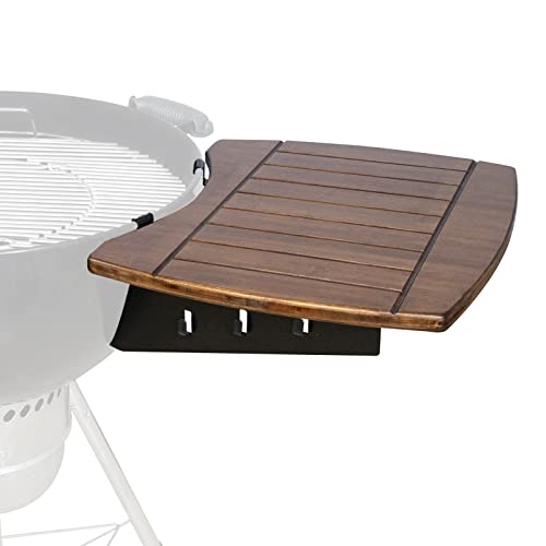 OLIGAI Grill Table for Weber Kettle Grill,Bamboo Charcoal Grill Table Shelf for 22 in Weber Mast Touch Grill,Upgrade Grill Side Table for 22" Weber Kettle Grill,Weber Master Touch Grill Accessories